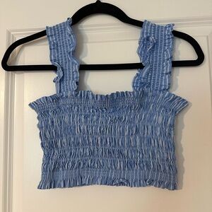 Hill House Blue Smocked Women's Top